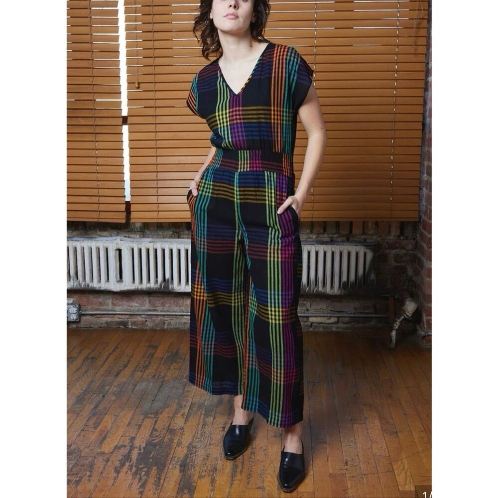 Rujuta Sheth Marie Cinch Jumpsuit - Firefly Chex - size Small